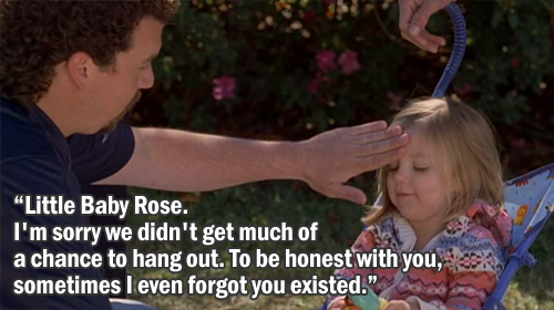 Kenny Powers has a heart-to-heart with his baby niece Rose.