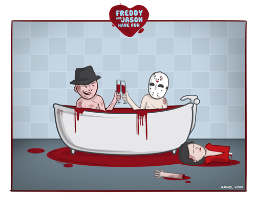 Freddy & Jason in the Tub