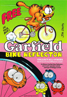 Kellogg's Fruit Loops Garfield Bike Reflector