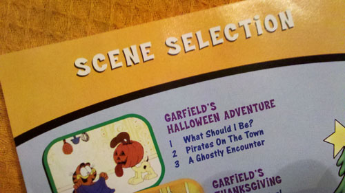Garfield Holiday - Scene Selection