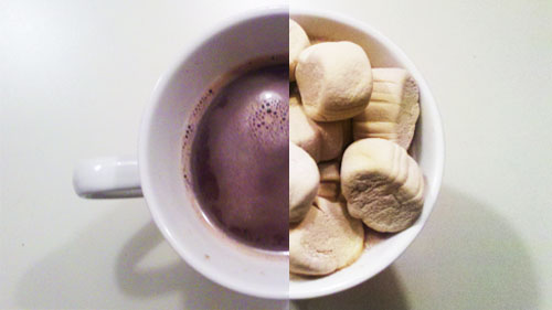 Hot Chocolate with Pumpkin Spice Mallows
