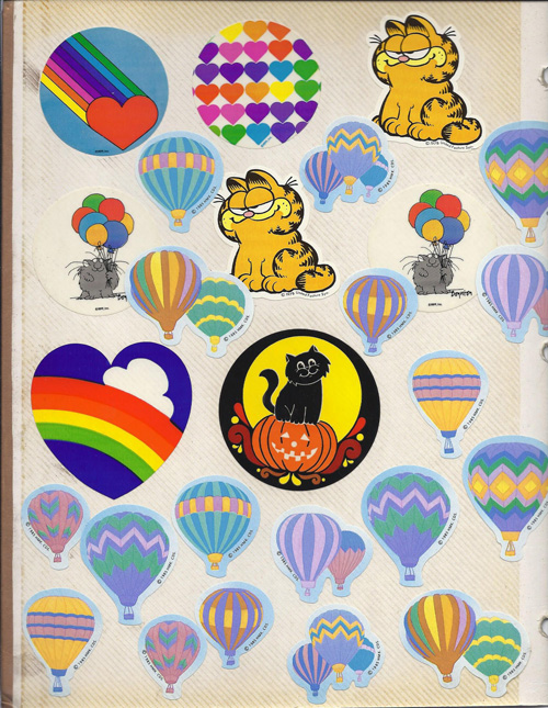 Garfield & Hot Air Balloon Stickers