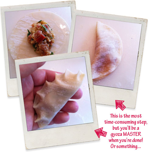 Making gyoza is kinda hard, yo.