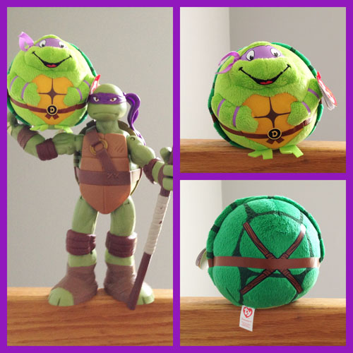 Donatello TY Beanie Ball - Front & Back