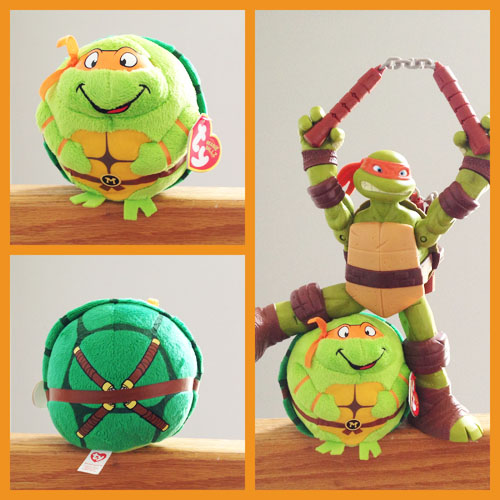 Michelangelo TY Beanie Ball - Front & Back